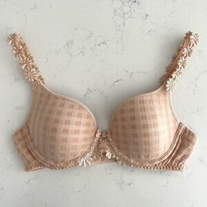Marie Jo Avero Heart Shaped Padded Wireless Bra Cafe au Lait Sz 34A NWOT